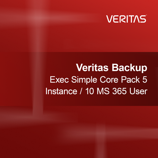 Veritas Backup Exec Egyszerű Core Csomag 5 példány / 10 MS 365 felhasználó