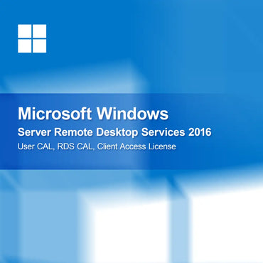 Microsoft Windows Server Remote Desktop Services 2016 felhasználói CAL, RDS CAL, kliens-hozzáférési licenc