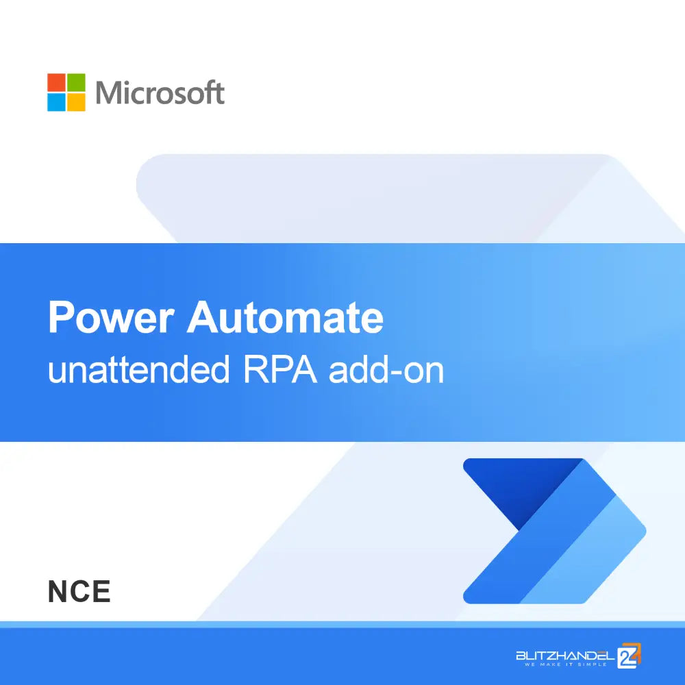 Power Automate felügyelet nélküli RPA kiegészítő (NCE)