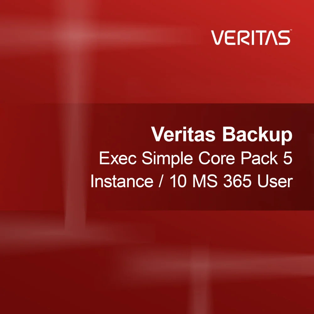 Veritas Backup Exec Egyszerű Core Csomag 5 példány / 10 MS 365 felhasználó