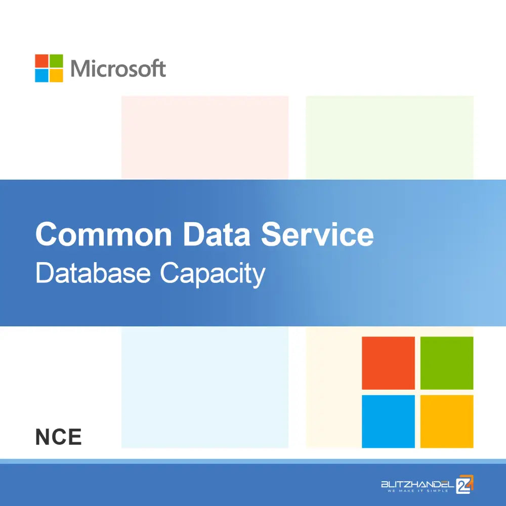 Common Data Service adatbázis kapacitás (NCE)