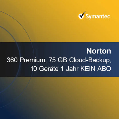 Norton 360 Premium, 75 GB felhőalapú biztonsági mentés, 10 eszköz 1 év NINCS ELŐFIZETÉS