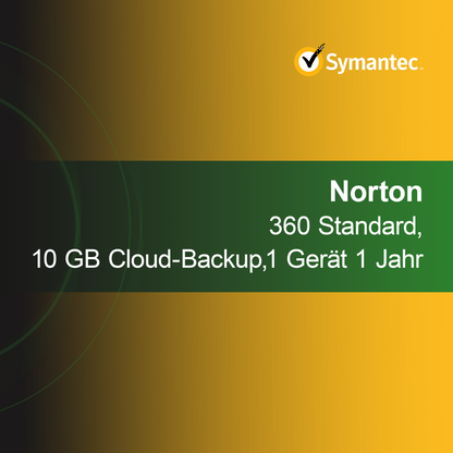 Norton 360 Standard, 10 GB felhőalapú biztonsági mentés, 1 eszköz 1 év